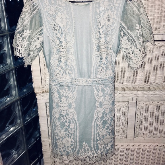 For Love & Lemons San Marco lace mint white dress - Picture 5 of 6